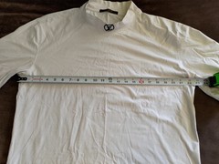 LOUIS VUITTON WHITE HIGH NECK / COWL NECK EMBROIDERED MONOGRAM T-SHIRT MEDIUM