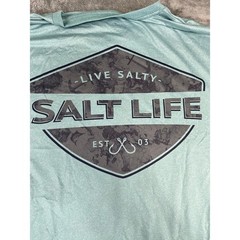 Men’s Salt Life teal green SLX XL Long-Sleeve Performance Tee Excellent