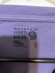 Mountain Hardware Men’s Large Long Sleeve Tshirt Purple Sasquatch Surfing Logo