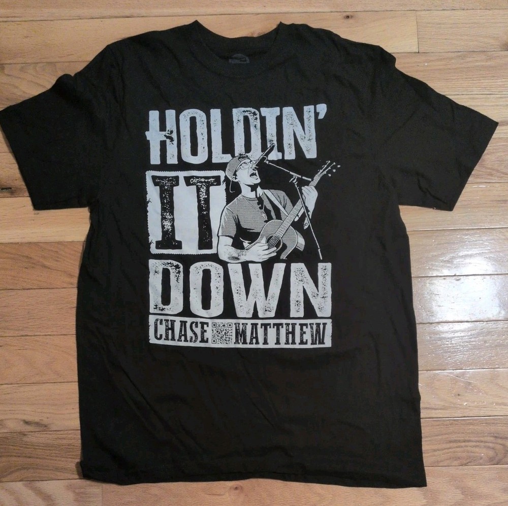 Chase Matthew T Shirt Mens Size L Black Country Music Singer *CMA Fest Exclusive