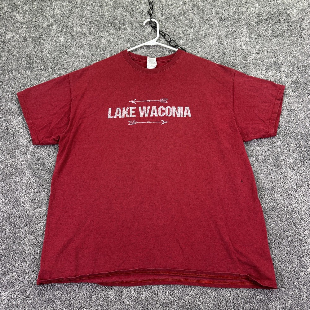 Gildan Shirt Mens XL Red Lake Waconia Arrows Graphic Tee Lake Nautical Casual