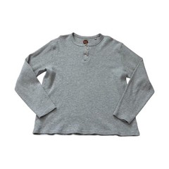 Common People Waffle Long Sleeve Henley Grey Size M/L