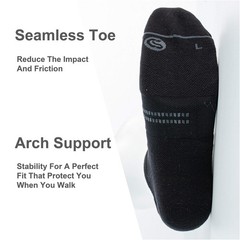 CelerSport 6 Pack Men’s Running Ankle Socks with Cushion, Low Cut No Show Ath…