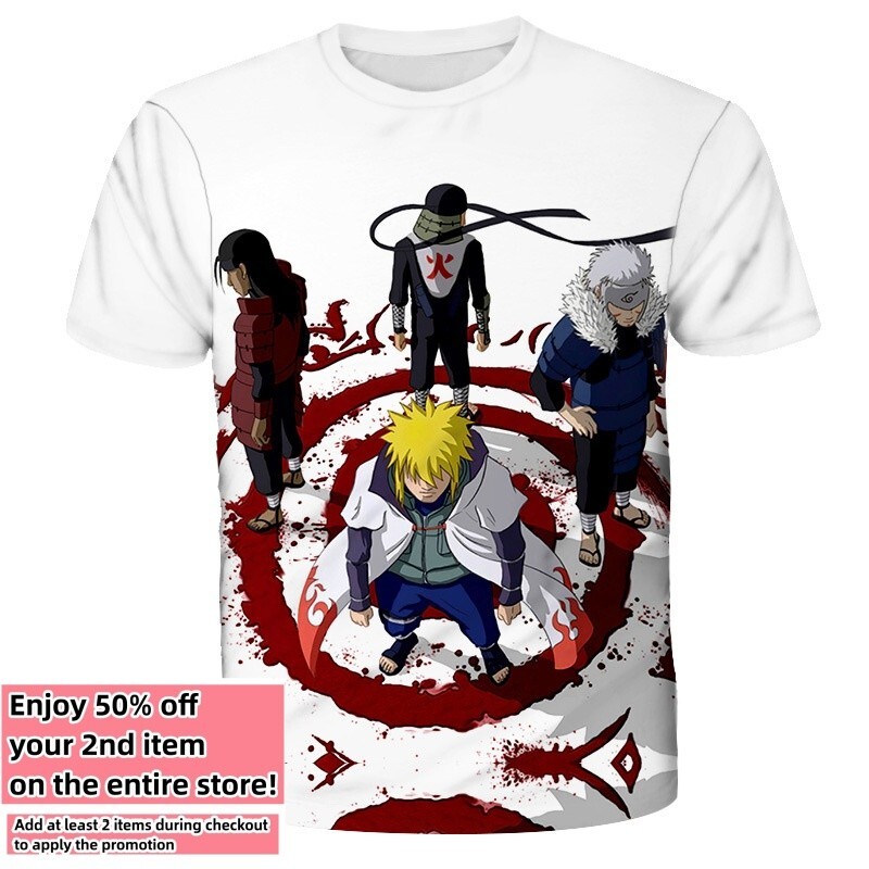 Anime Manga T-Shirt Cartoon Double-Sided Unisex Adult Size Large Medium Small