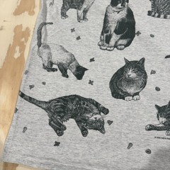 Vintage 90s Cats AOP Double Sided Graphic T-Shirt Fits XL Single Stitch Kitty
