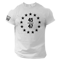 45 47 TRUMP T Shirt Maga American Flag USA S-2XL