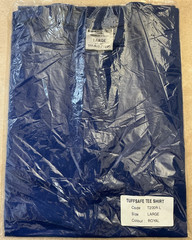 Tuffsafe T200 200gsm T-Shirt Short Sleeve Crew Large Tee 42-44″ NEW Royal Blue