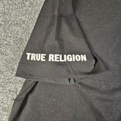 True Religion Men’s Jet Black Strike Embellished Short Sleeve T-shirt Large NWT