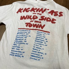 Vintage 1980s Motley Crue Wild Side Stadium T Shirt Metal Tee RARE Kickin Ass S