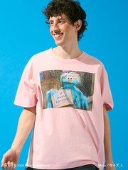 SESAME STREET 【UNISEX】Vintage Photo T-Shirt Size M / L Pink From JP NEW