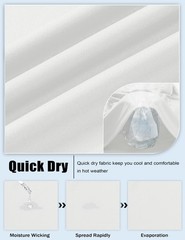 4 Pack Men’s Shirts Long Sleeve Sun Protection UPF 50+ UV SPF Dry Fit T-Shirt…