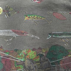Vtg Galt Sand T-Shirt Men Medium Green Catch And Release Fish Graphic USA 90s