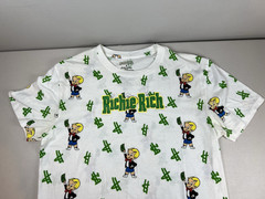 Richie Rich Money Logo Graphic T-Shirt Size Dollar Sign Green Cartoon – Medium