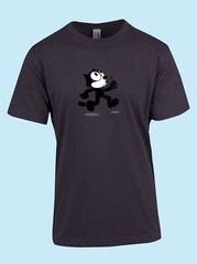 UNISEX MEN WOMENS TEE TSHIRT FELIX THE CAT FACE HAPPY WALKING CARTOON FUN GIFT