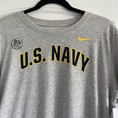 Nike Dri Fit Navy T- Shirt Heather Gray Short Sleeve Mens Sz L NWT