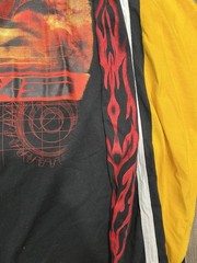 Vintage 90s Y2K No Boundaries Autoburn 564 Flames Long Sleeve Skate XL Shirt