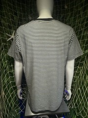 Teddy Fresh Striped Bear Patch Logo Black White 100% Cotton XL Men’s T-Shirt