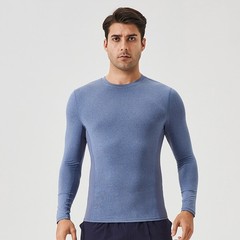 Men’s Autumn Fitness Long Sleeve Clothes Outdoor High Stretch Form Fitting Top