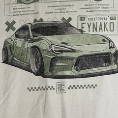 Toyota GR86 Shirt XL Beige Subaru BRZ BRGS Racing Drift Streetwear JDM 3205