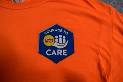 Frito-Lay Courage Bright Orange Men’s Medium T-Shirt By Jerzees Dri-Power M
