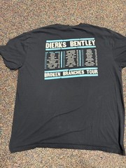 Dierks Bentley 2025 Broken Branches Tour T-Shirt Men’s XL Black Gildan Softstyle
