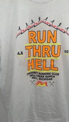Vintage Fruit Of The Loom Run Thru Michigan Graphic T-shirt Size Large