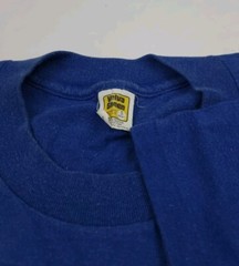 Vintage 70s 80s Somerset Beach Michigan Print T Shirt Vtg Blue Multicolor USA XS