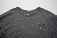 Cremieux Mens Crew Neck Gray Long Sleeve Cotton 71 Embroidered Shirt Sz XL