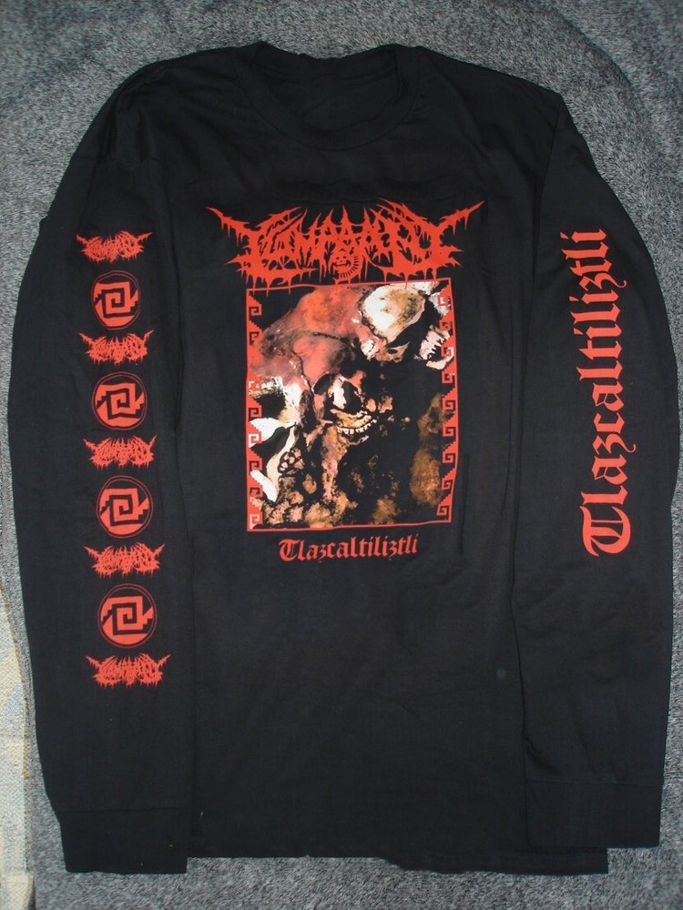Vintage Tlazcaltiliztli Tzompantli Band Cotton Longsleeve Shirt S to 5XL CM207