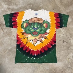 Vintage 1999 Liquid Blue Grateful Dead Rasta Bears Tie Dye Band T-Shirt Medium