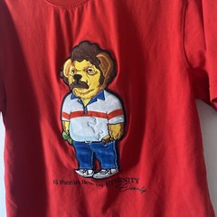 Eternity BC/AD Shirt Mens Sz L Red El Patron Pablo Esclobar Bear Embroidered