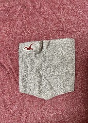 Hollister Must Have Collection Short Sleeve Men’s XS Pocket Burgundy