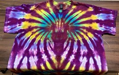 HAND TIE DYED SHORT SLEEVE SHIRT SIZE Large UNISEX WITH POCKET