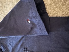 Tommy Hilfiger Boy’s Navy Logo Graphic Crew Neck Short Sleeve T-Shirt M. EUC