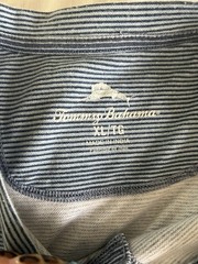 Tommy Bahama Men’s XL Casual Soft T-Shirt Casual Striped Blue Outdoors Classic