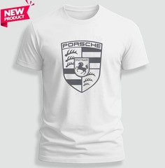 Stuttgart Crest Blacked Out Automotive Porsche Streetwear Unisex T Shirt