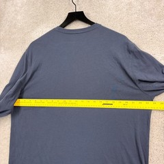 Eddie Bauer T Shirt Mens Size Large Blue Long Sleeve Cotton Poly Legendwash