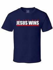 NW MEN’S PRINTED JESUS WINS CHRISTIAN GOD LOVE BIBLE COTTON T-SHIRT ALL COLOR