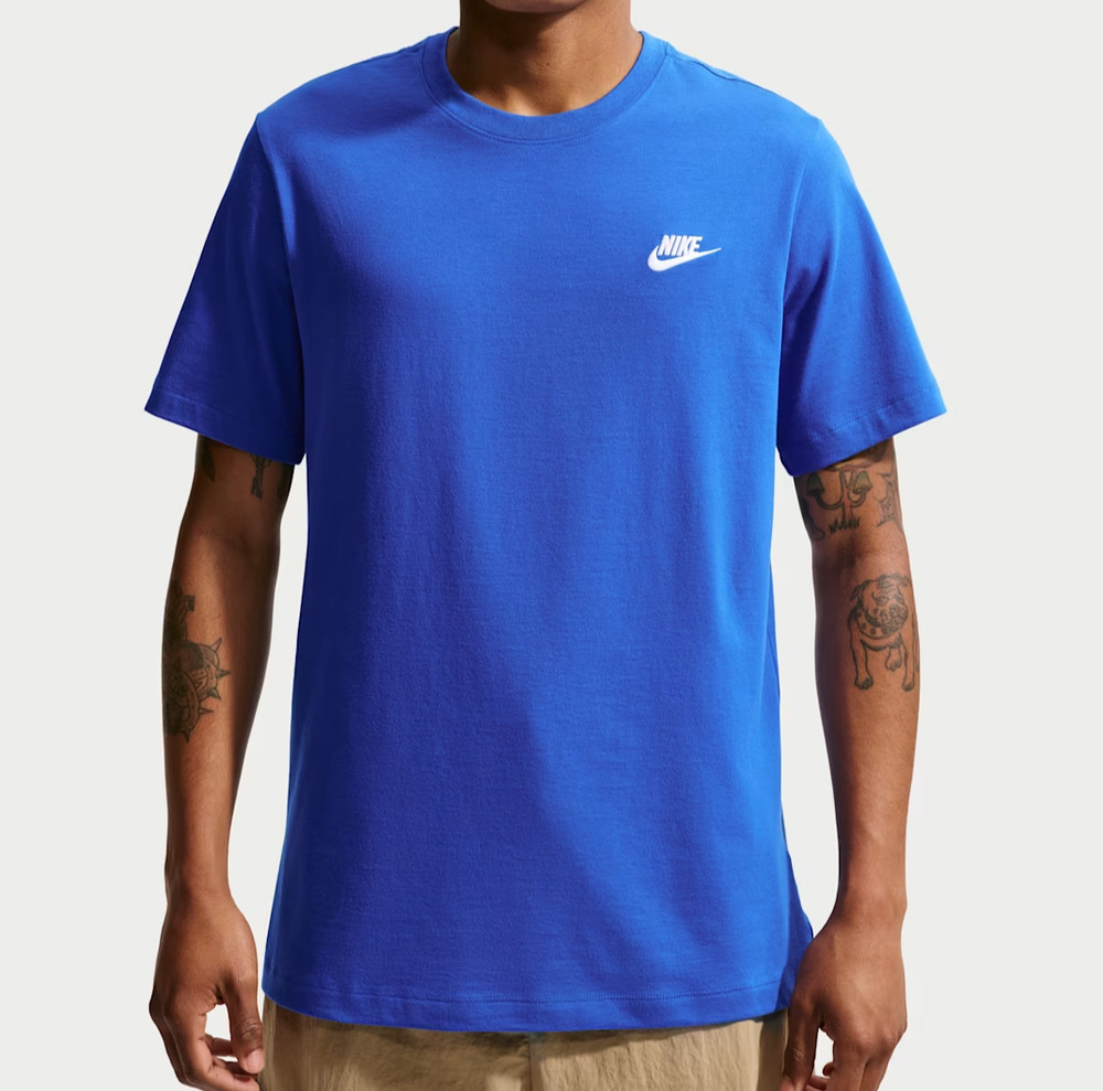 NWT Mens NIKE Big & Tall Crew Neck Sportswear Training T-Shirt Royal Blue