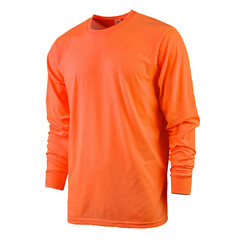 Cotton T- Shirt Crew Neck Long Sleeves Men’s Shirts Ribbed Cuff and Neck Solid