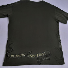 Y2K 7.62 Design Mens Shirt Sz L Green In Arms We Trust Graphic Eagle Patriot Cot
