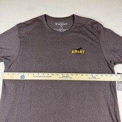 Ariat Bison Sketch Shield T-Shirt Men’s XL Brown Heather Graphic Tee NEW