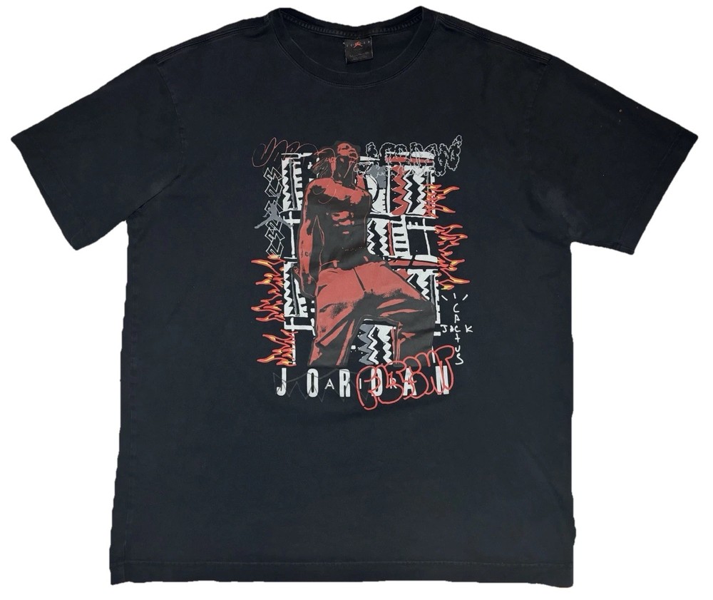 Nike Air Jordan Cactus Jack Travis Scott Men’s XL Tall Rap Hip Hop T Shirt XLT