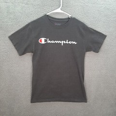 Champion Shirt Adult Small Gray Spell Out Logo Athleticwear Sports Casual Preppy