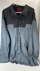 The Foundry Supply Co Young Men’s 3XL Long Sleeve Shirt Button Down 2 Tone Gray