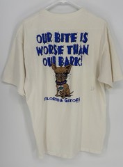 Vtg Florida Gators 1998 Single Stitch XL Ruppshirts USA Graphic Tee Dog Angry