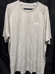 Under Armour 2XL Loose Fit Camo Compression Shirt Gray Short Sleeve Performance