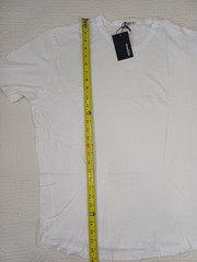 Buck Mason XL Mens White Costa Curved Hem 100% Cotton Crewneck Tee Made USA New