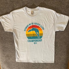 Gildan T-Shirt Mens L Richmond VA Metro Aquatic League Championship 2023 Blue