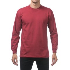 PROCLUB MENS HEAVYWEIGHT LONG SLEEVE T SHIRTS PRO CLUB CASUAL COTTON TEE SHIRT